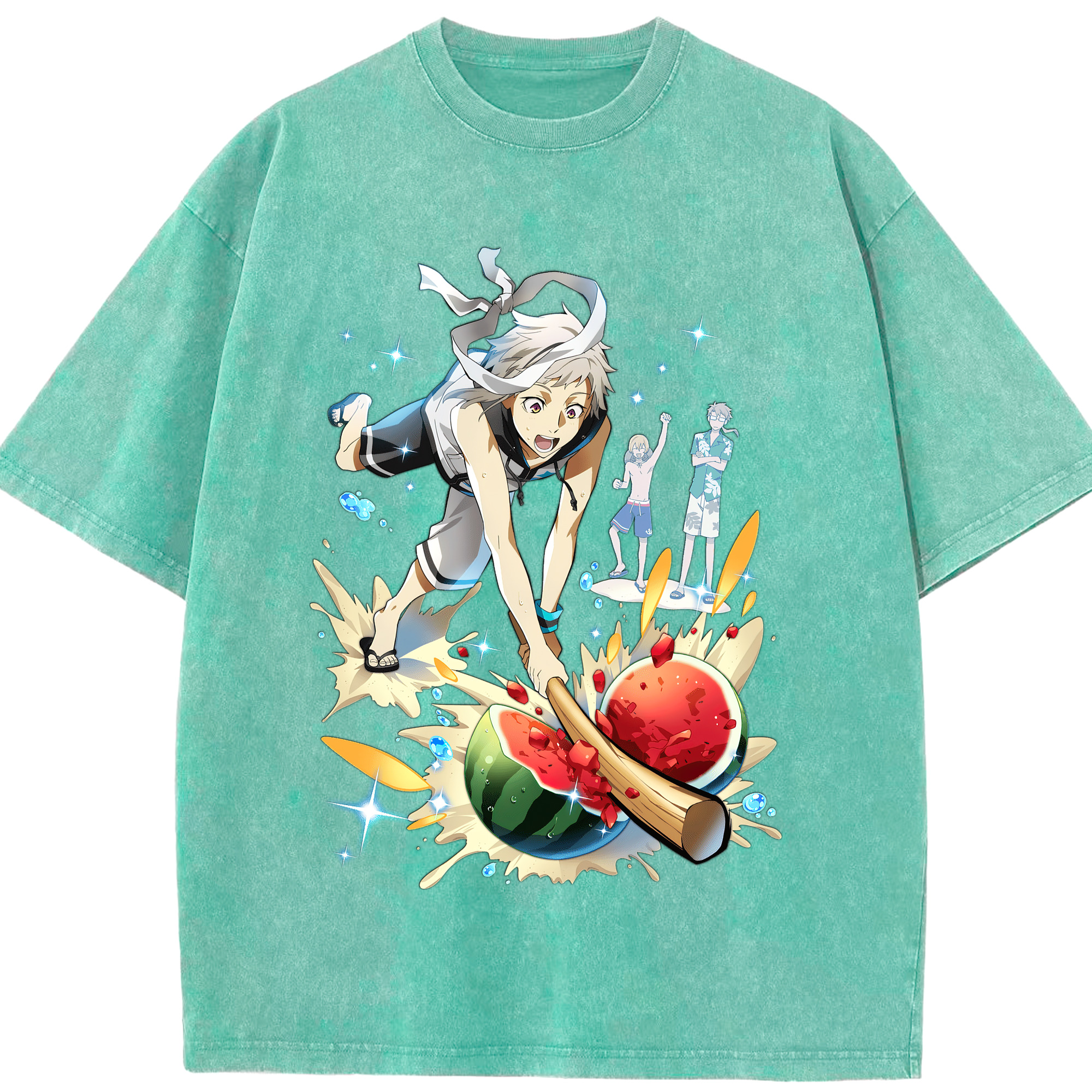 （画像用） 文豪ストレイドッグス Bungo Stray Dogs 綿100% ヴィンテージ風 半袖Tシャツ（フロントプリント）